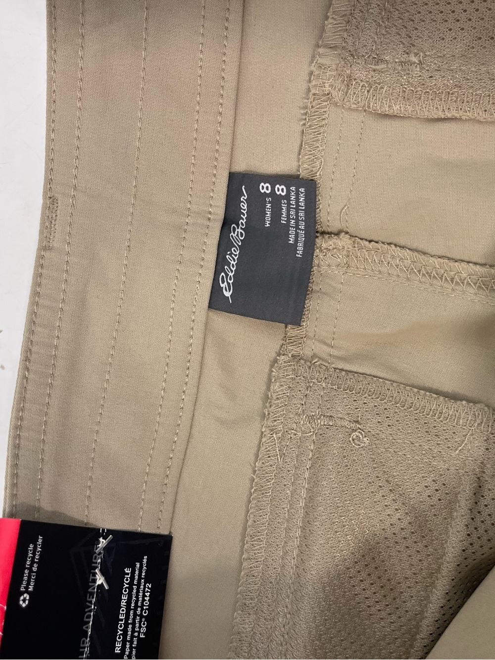 Eddie Bauer Women's Stretch UPF 50 Rolled Hem Adjustable Length Bermuda Short 8 - Picture 8 of 12